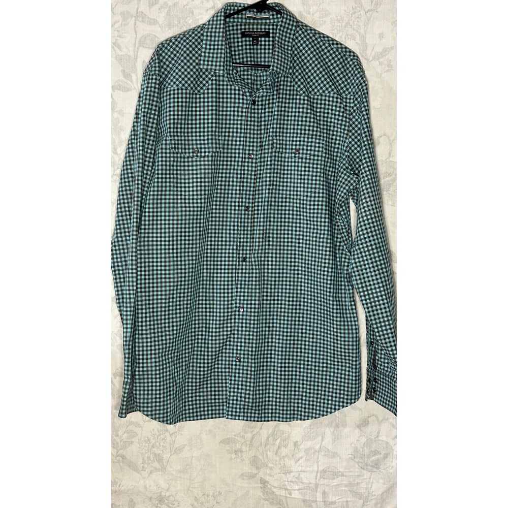 Banana Republic Men's Gingham Check Long Sleeve Button Up Shirt  Size XL